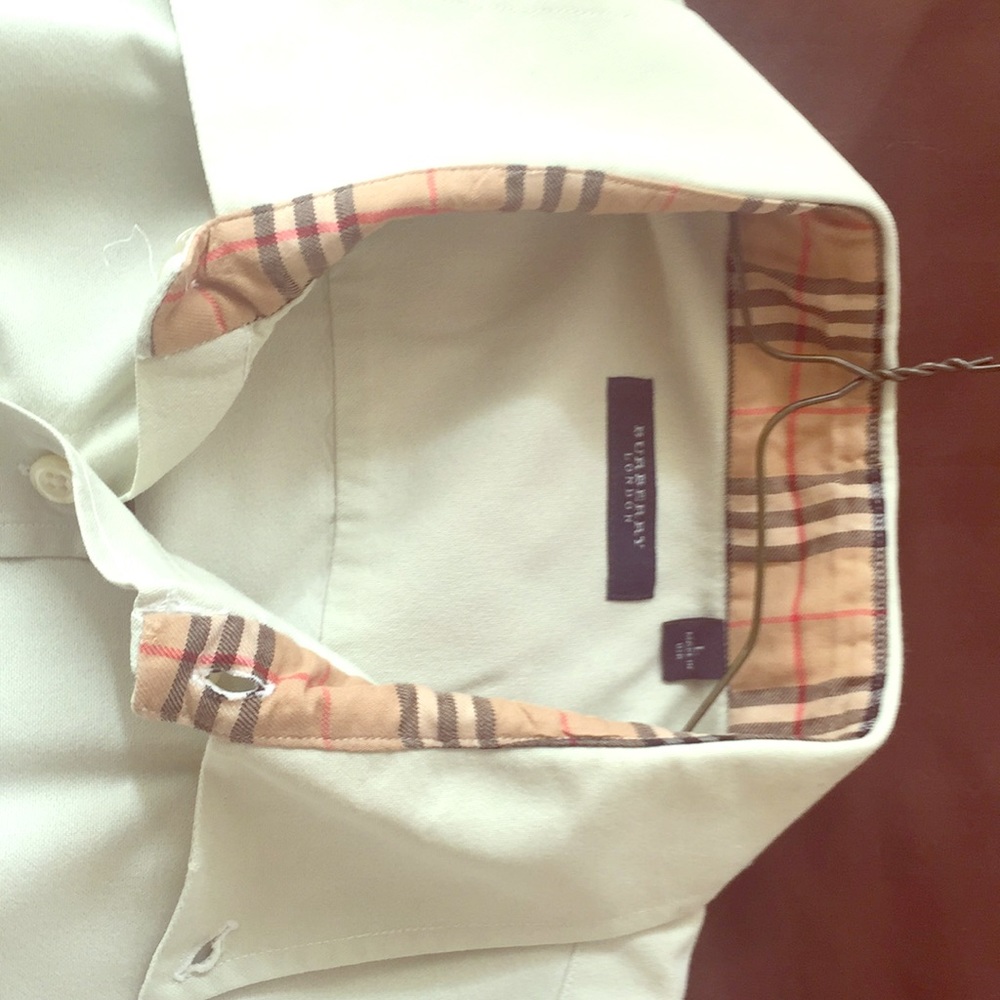 Men’s Burberry London button up shirt size large